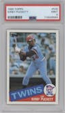 Kirby Puckett from the 1985 Topps set graded by PSA and given an overall grade of 9.