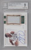 Jayson Tatum from the 2017-18 Panini National Treasures set featuring a Bronze parallel graded by Beckett and given an overall grade of 9.