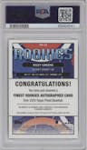 Riley Greene from the 2023 Topps Finest set featuring a Green Wave parallel graded by PSA and given an overall grade of 9.