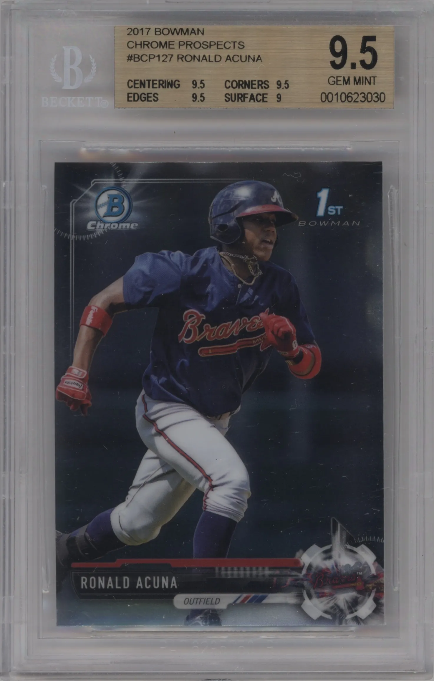 2017 Bowman Chr.Pros. Ronald Acuna BGS 9.5