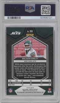 Malachi Corley from the 2024 Panini Mosaic set featuring a White Mosaic parallel graded by PSA and given an overall grade of 9.