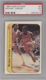 Michael Jordan from the 1986-87 Fleer set graded by PSA and given an overall grade of 5.