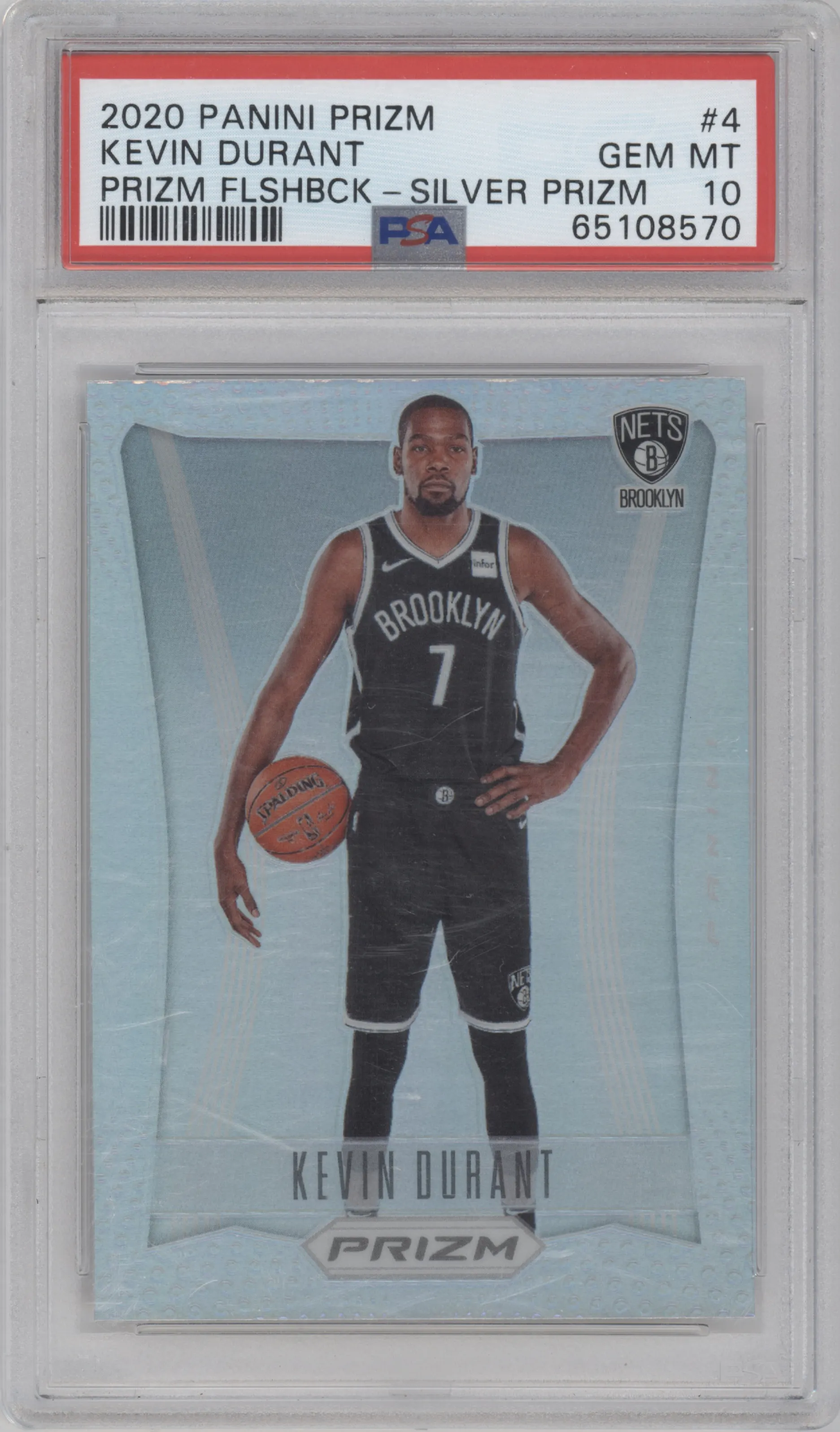 2020 Panini Prizm Flashback Kevin Durant Silver Prizm PSA 10