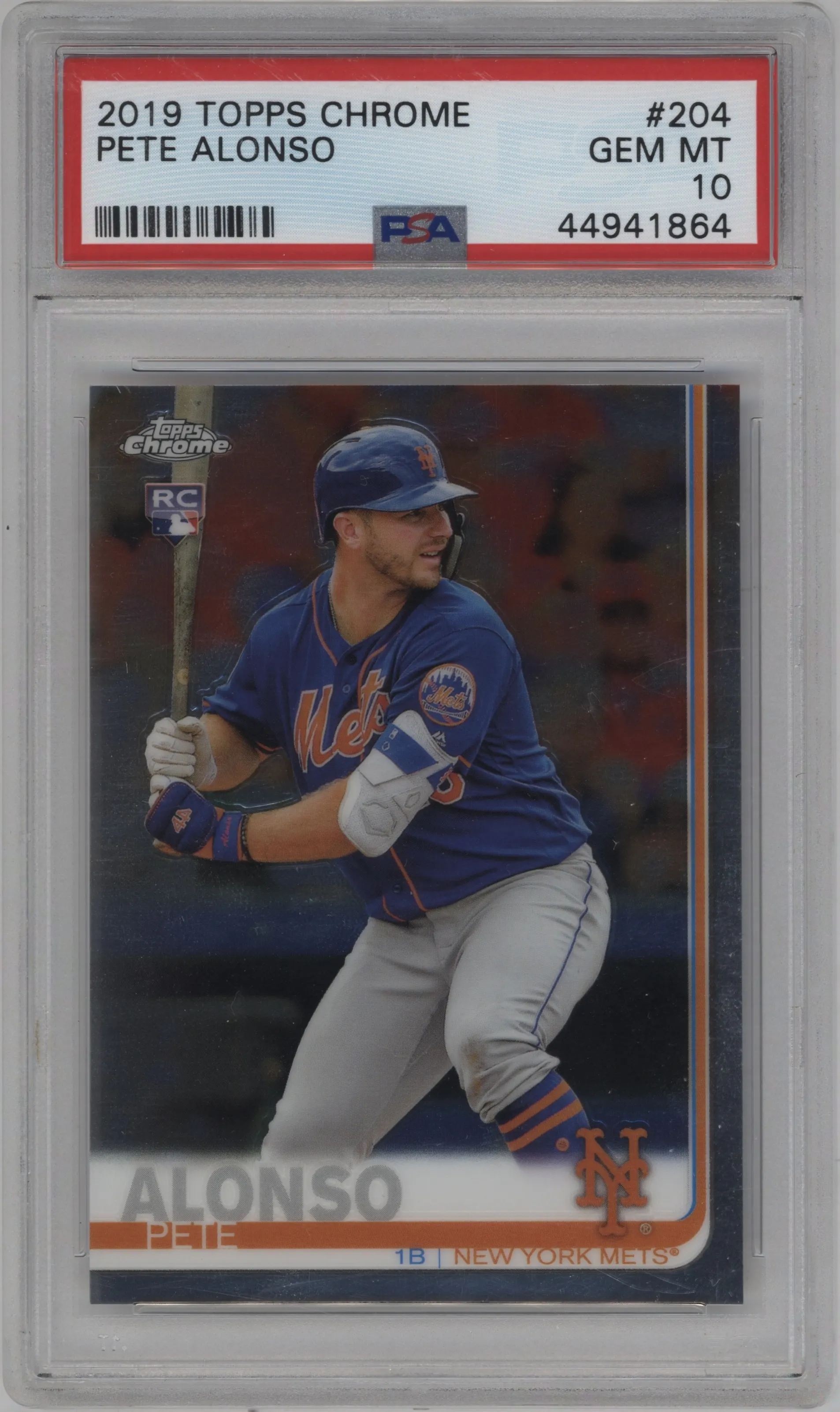 2019 Topps Chrome Pete Alonso PSA 10
