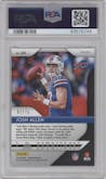 Josh Allen from the 2018 Panini Prizm set featuring a Green Crystals Prizm  parallel graded by PSA and given an overall grade of 9.