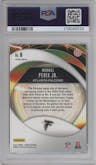 Michael Penix Jr. from the 2024 Panini Prizm set featuring a Green Ice parallel graded by PSA and given an overall grade of 10.