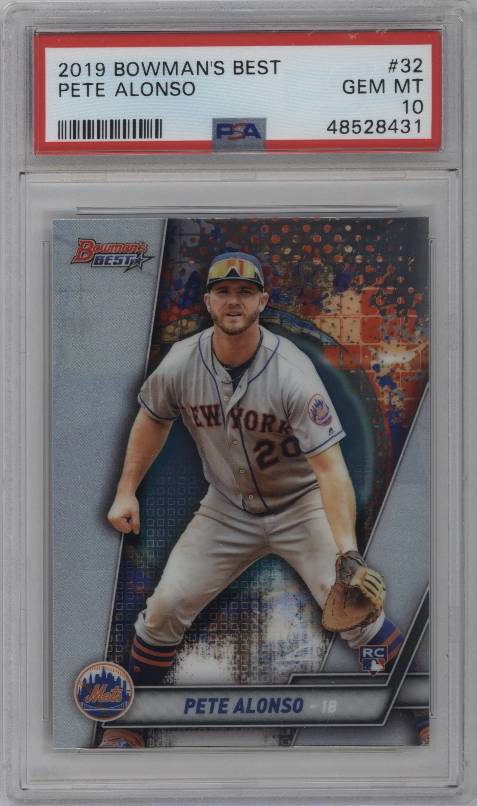 2019 Bowman’s Best Pete Alonso #32 PSA 10