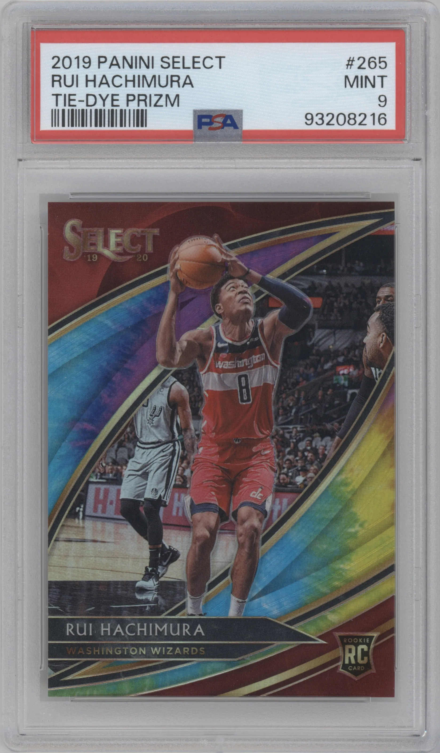 2019 Panini Select Courtside Rui Hachimura Tie-Dye #265 PSA 9