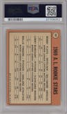 Bob Floyd/Larry Burchart/Rollie Fingers from the 1969 Topps set graded by PSA and given an overall grade of 4.