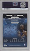 Michael Jordan from the 2002-03 Topps Finest set graded by PSA and given an overall grade of 10.