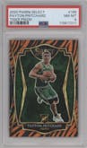 Payton Pritchard from the 2020-21 Panini Select  set featuring a Tiger parallel graded by PSA and given an overall grade of 8.