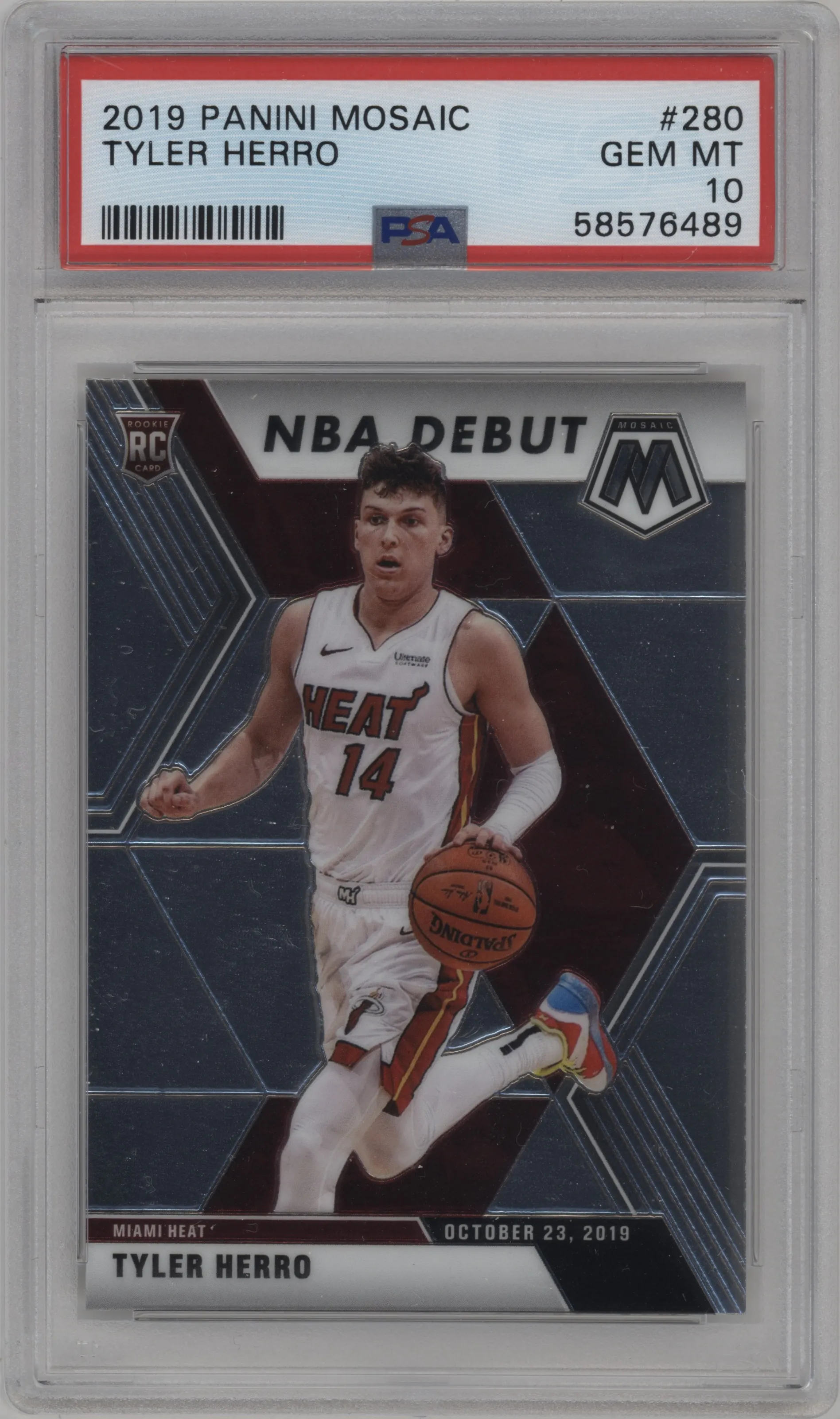 2019 Panini Mosaic Tyler Herro #280 PSA 10