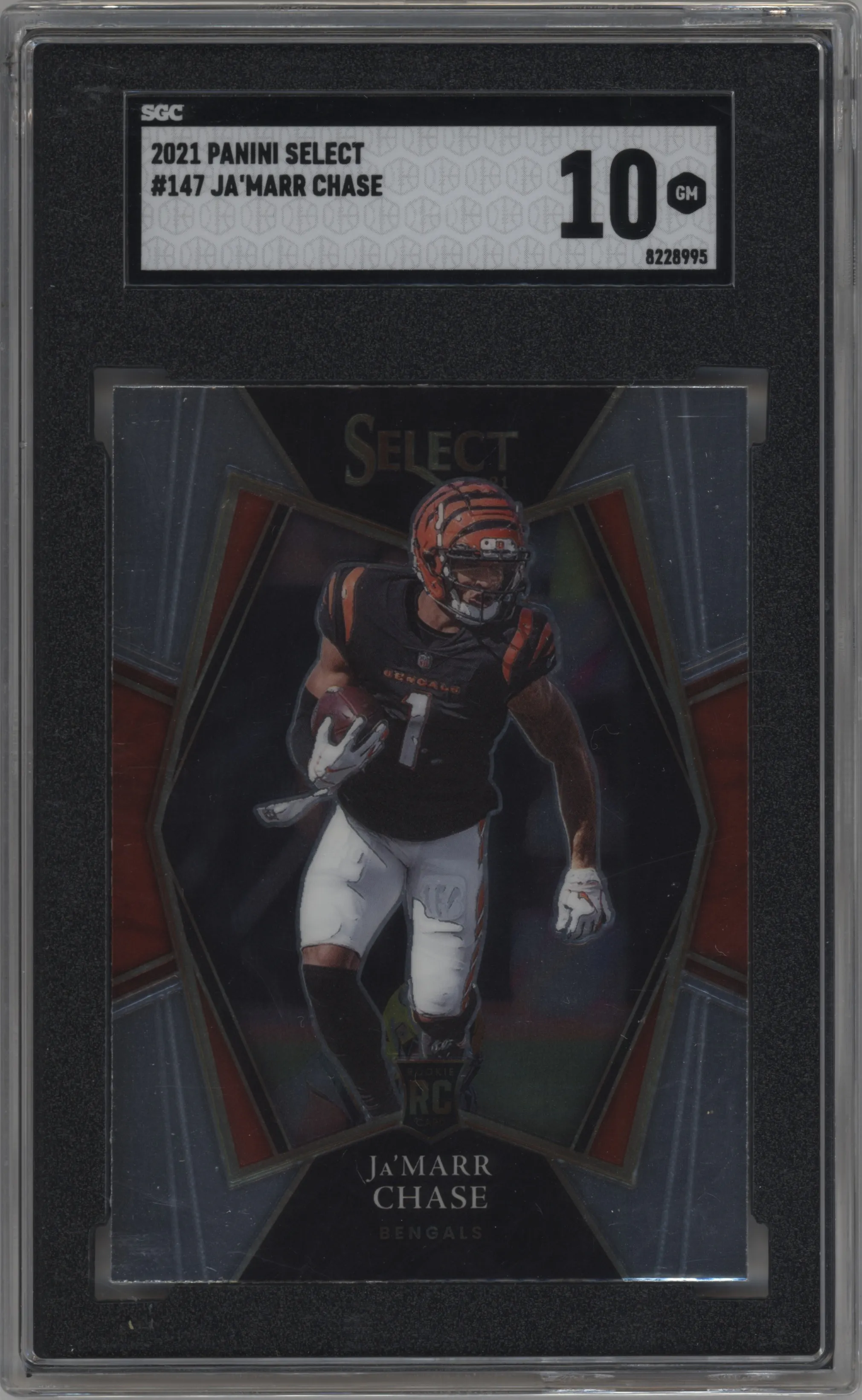 2021 Panini Select Pre.Lvl. Ja'Marr Chase #147 SGC 10