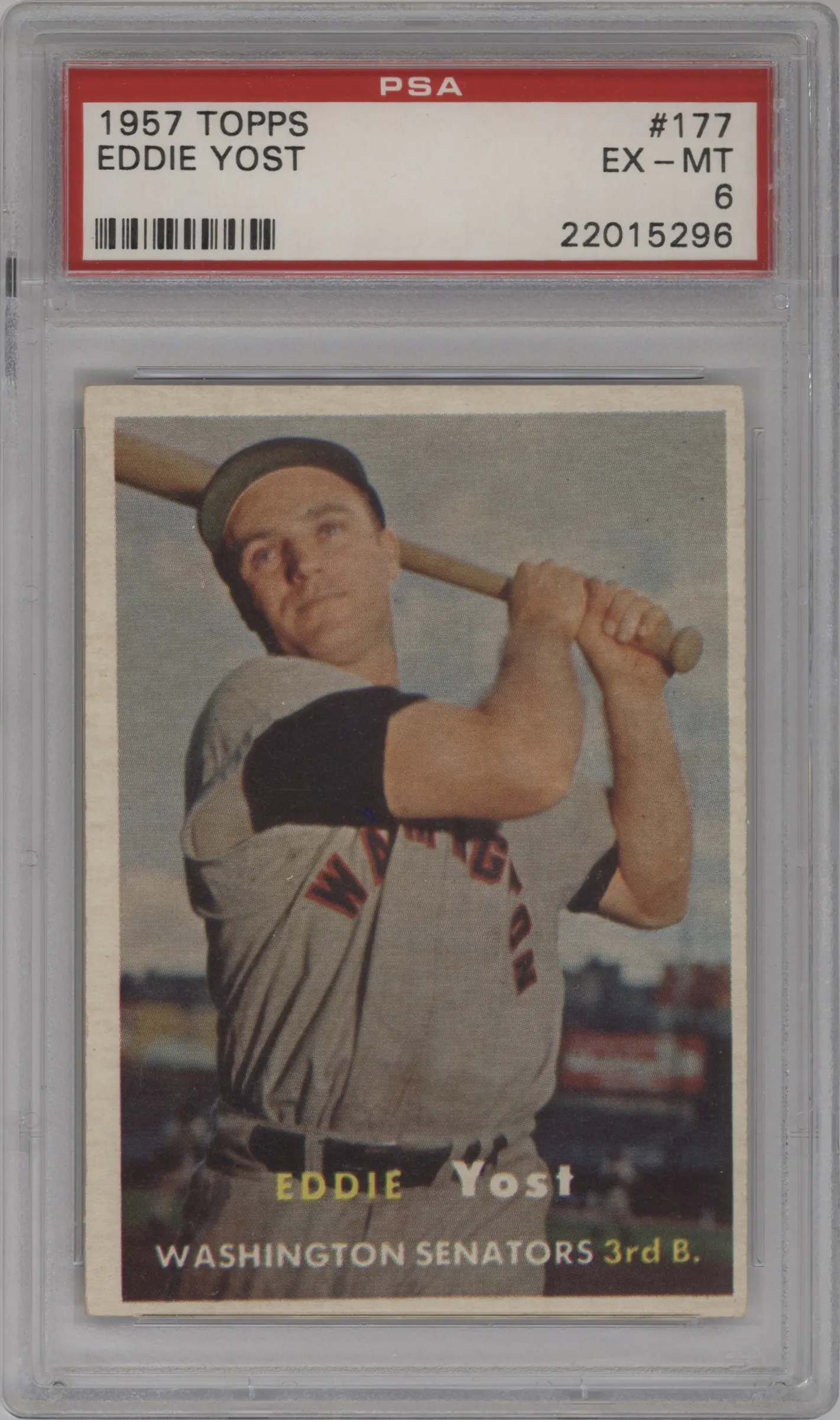 1957 Topps Eddie Yost #177 PSA 6