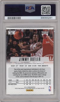 Jimmy Butler from the 2012-13 Panini Prizm set graded by PSA and given an overall grade of 10.