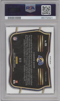 Cooper Kupp from the 2022 Panini Select set featuring a Green/Black Snakeskin parallel graded by PSA and given an overall grade of 10.