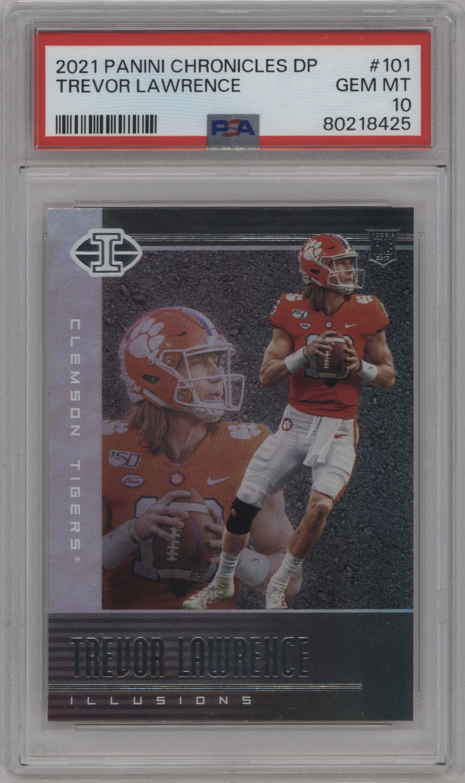 2021 Panini Chronicles Draft Picks Illusions Trevor Lawrence #101 PSA 10