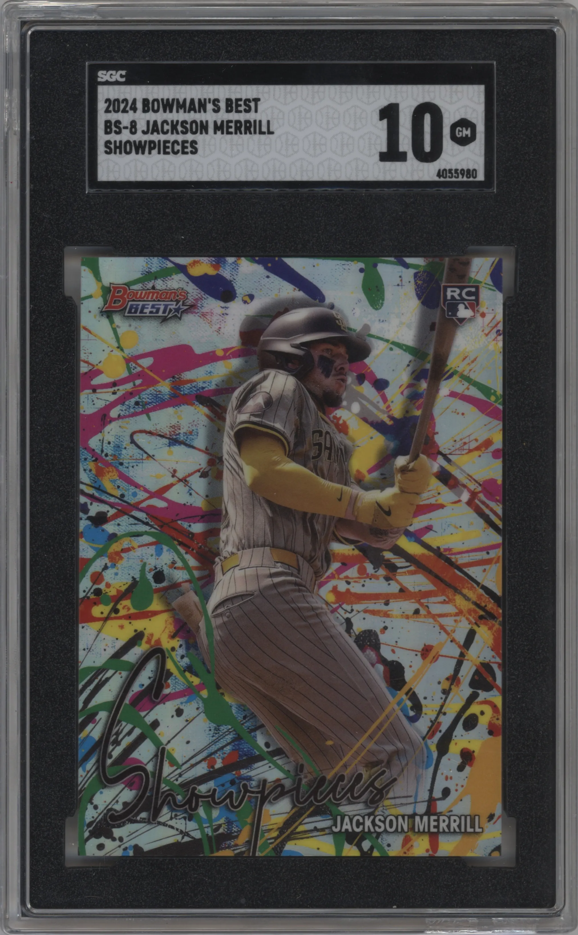 2024 Bowman's Best Bowman Showpieces Jackson Merrill SGC 10