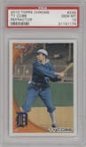 Ty Cobb from the 2010 Topps Chrome set featuring a Refractor parallel graded by PSA and given an overall grade of 10.