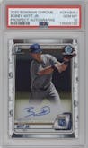 Bobby Witt Jr. from the 2020 Bowman Chrome set graded by PSA and given an overall grade of 10.