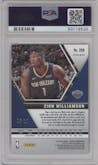 Zion Williamson  from the 2019-20 Panini Mosaic  set featuring a Green Swirl parallel graded by PSA and given an overall grade of 10.