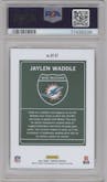 Jaylen Waddle from the 2021 Panini Donruss set graded by PSA and given an overall grade of 10.