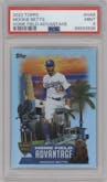Mookie Betts from the 2022 Topps  Series 1 set graded by PSA and given an overall grade of 9.