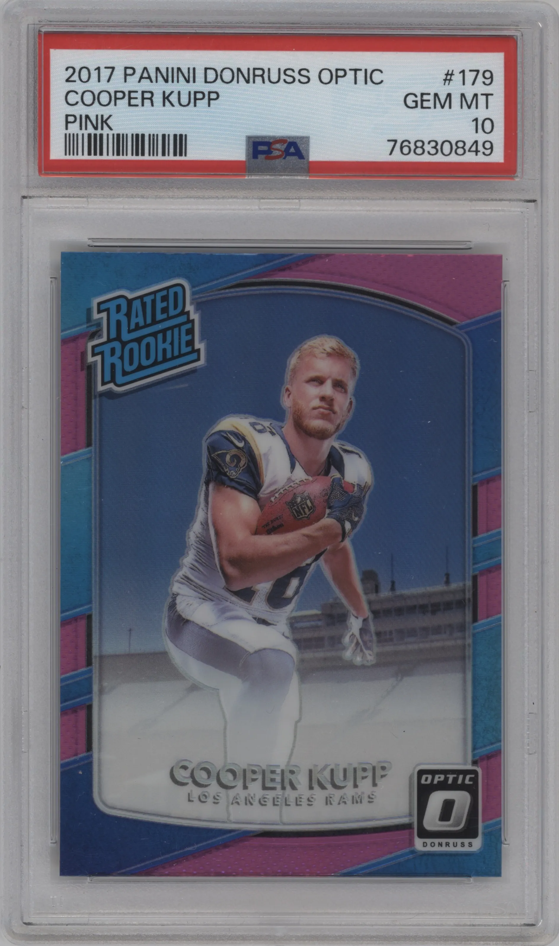 2017 Panini Donruss Optic Rated Rookie Cooper Kupp Pink #179 PSA 10