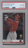 Shohei Ohtani from the 2019 Topps Chrome set graded by PSA and given an overall grade of 10.