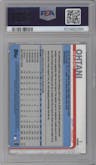 Shohei Ohtani from the 2019 Topps Chrome set graded by PSA and given an overall grade of 10.