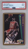 Michael Jordan from the 1992-93 Fleer  set graded by PSA and given an overall grade of 9.