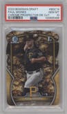 Paul Skenes from the 2023 Bowman Draft set graded by PSA and given an overall grade of 10.