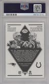 Peyton Manning / Tom Brady from the 2017 Panini Classics set graded by PSA and given an overall grade of 10.