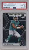 Tua Tagovailoa from the 2020 Panini Mosaic set graded by PSA and given an overall grade of 10.