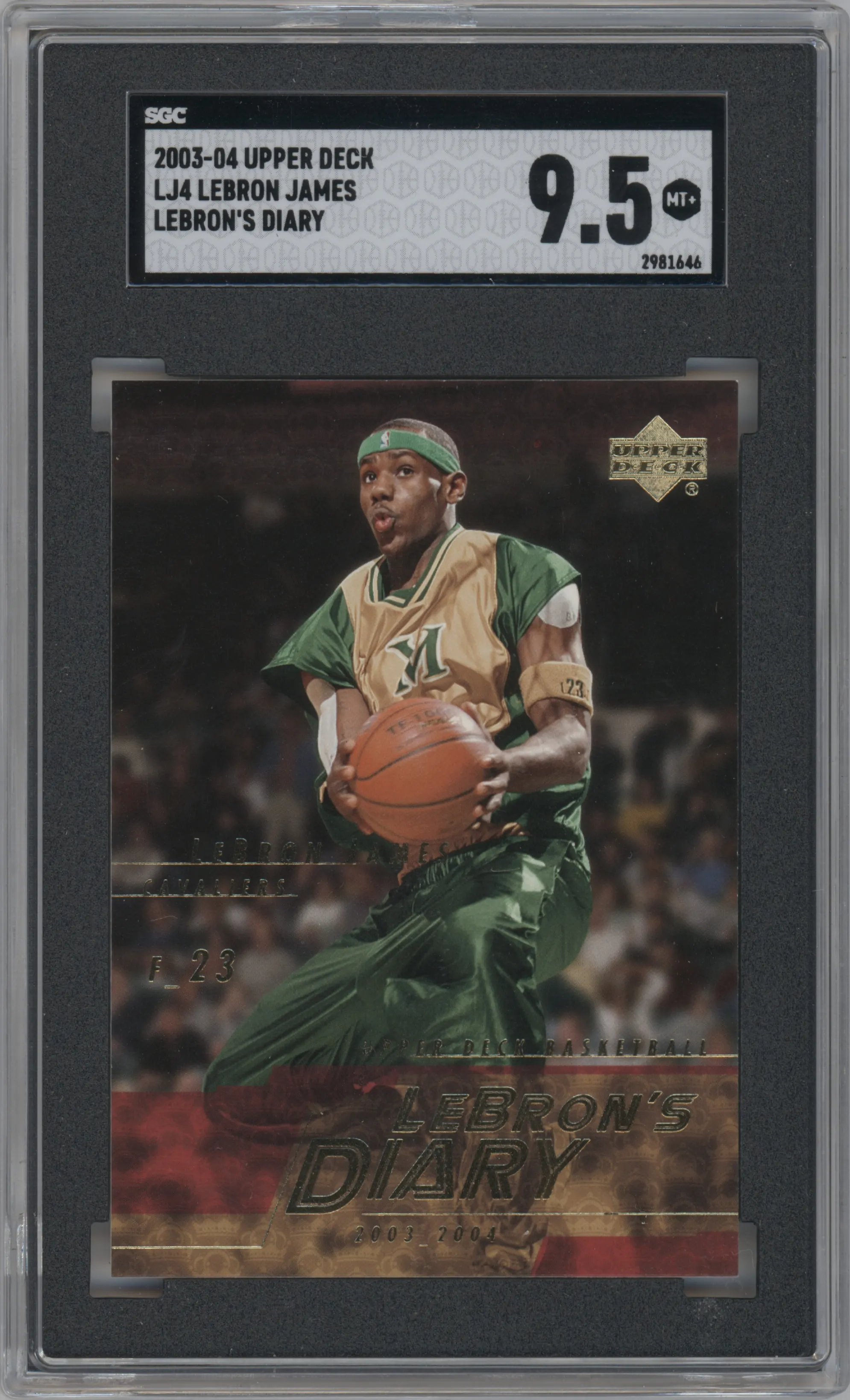 2003 Upper Deck Lebron's Diary LeBron James SGC 9.5