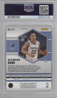 Desmond Bane from the 2020-21 Panini Mosaic set featuring a Fastbreak parallel graded by PSA and given an overall grade of 10.