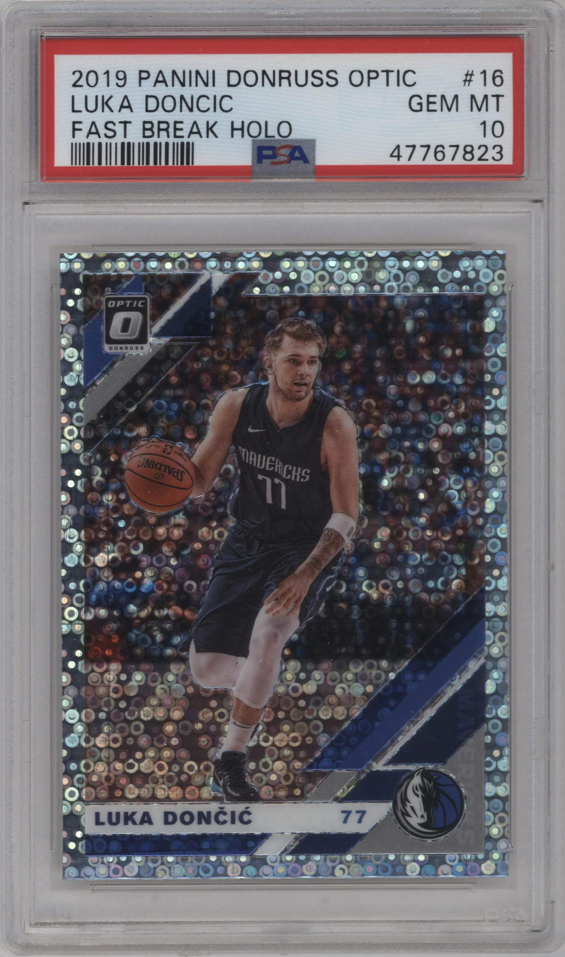 2019 Panini Donruss Optic Luka Doncic Fast Break Holo PSA 10