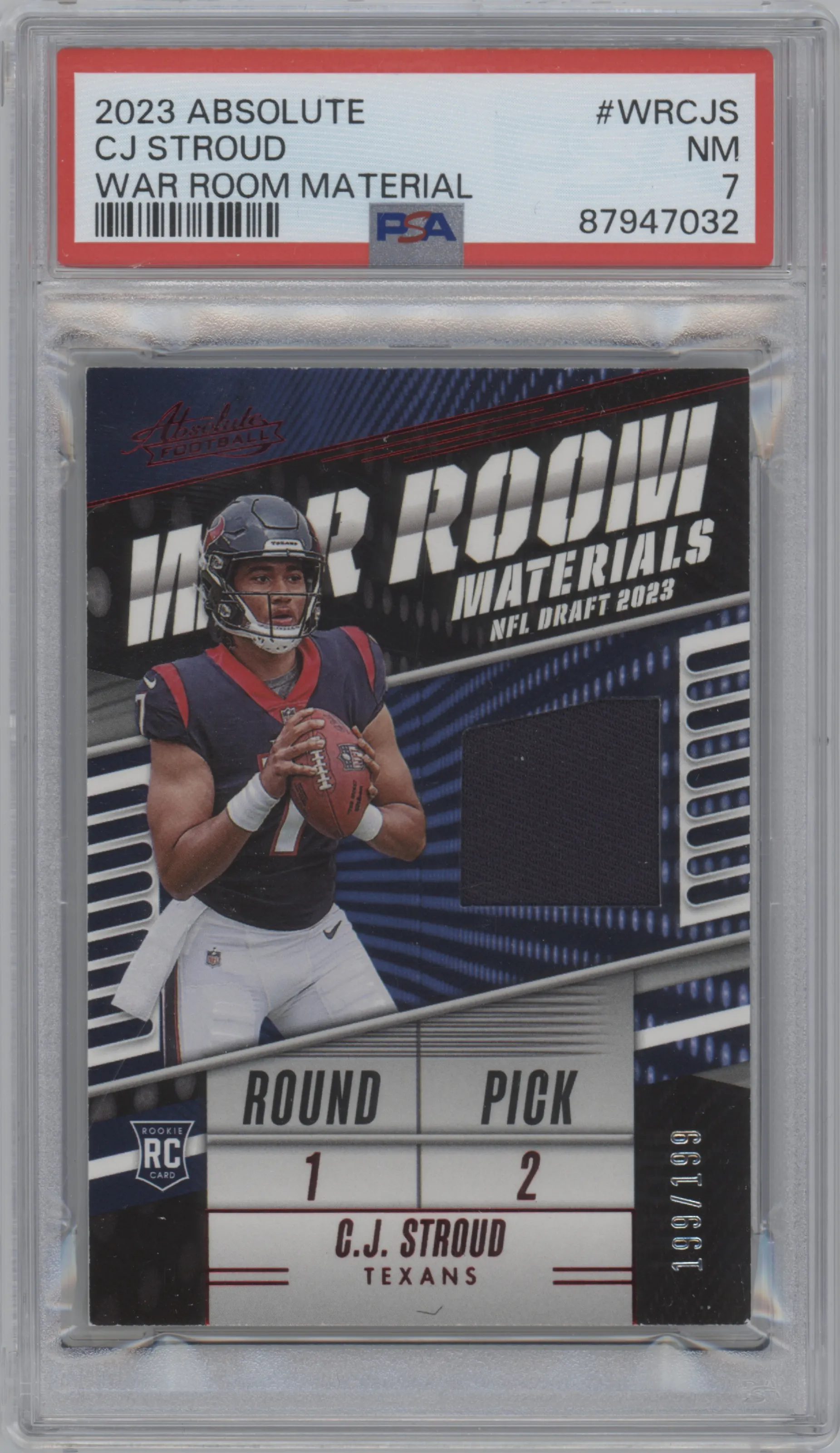 2023 Panini Absolute War Room Mat. C.J. Stroud PSA 7
