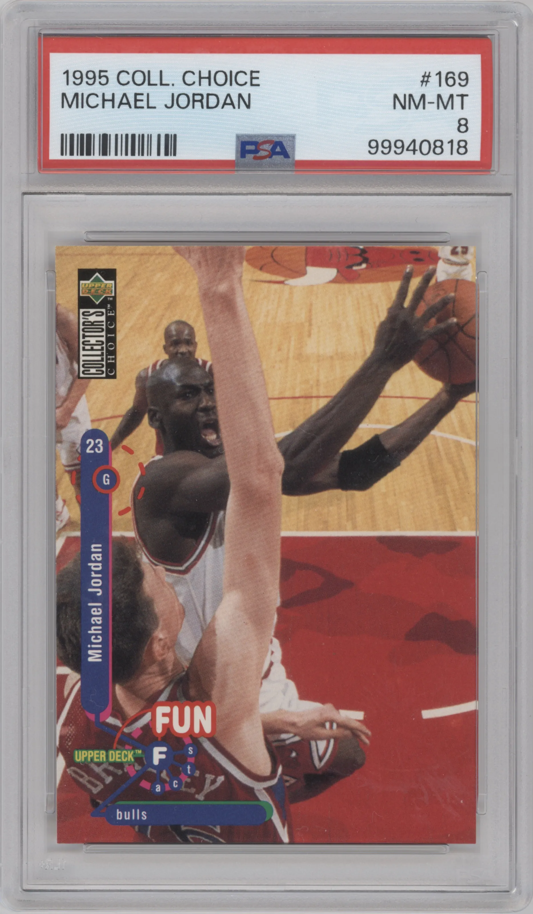 1995 Upper Deck Collector's Choice Michael Jordan PSA 8