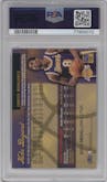 Kobe Bryant from the 1998-99 Fleer Ultra set featuring a Gold Medallion parallel graded by PSA and given an overall grade of 8.
