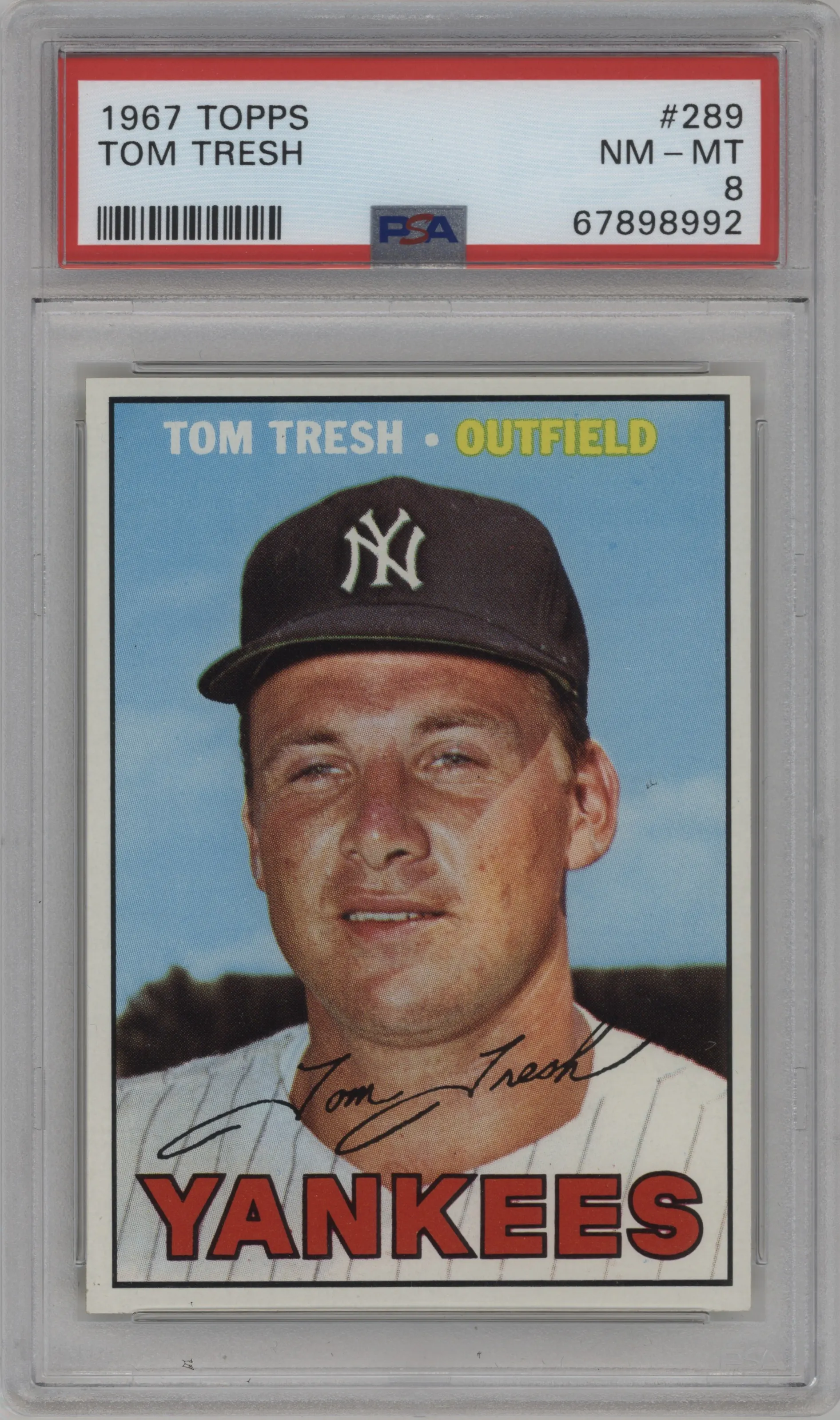 1967 Topps Tom Tresh #289 PSA 8