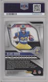 Blake Corum from the 2024 Panini Prizm set graded by PSA and given an overall grade of 10.