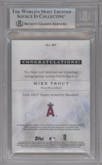 Mike Trout from the 2017 Topps Inception set featuring a Blue parallel graded by Beckett and given an overall grade of 9.