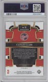 Caitlin Clark from the 2024 Panini Select WNBA set featuring a Bronze Checker parallel graded by PSA and given an overall grade of 10.