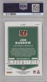Joe Burrow from the 2021 Panini Donruss Optic set featuring a Red parallel graded by PSA and given an overall grade of 9.