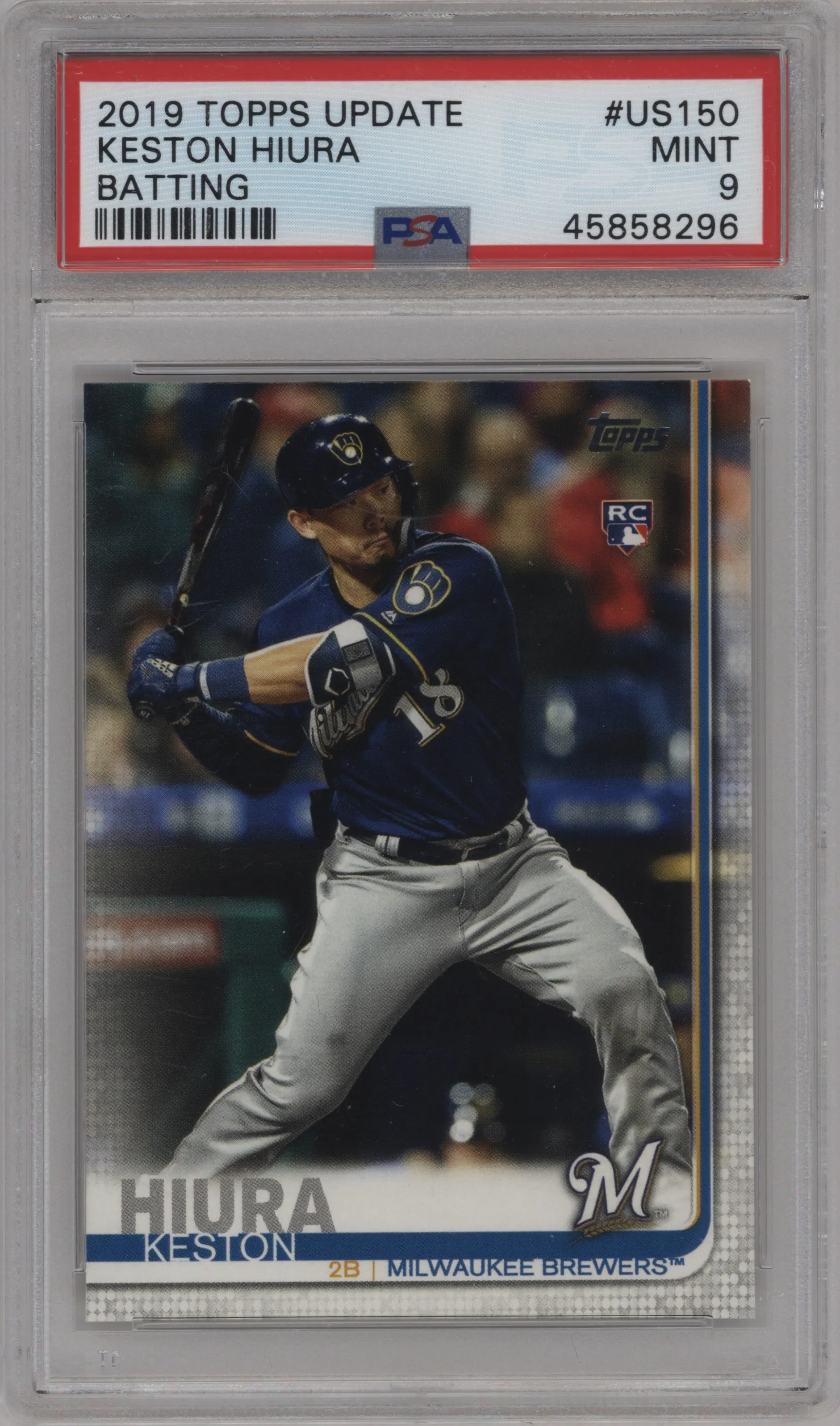 2019 Topps Update Keston Hiura PSA 9
