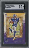 Justin Jefferson from the 2020 Panini Chronicles set graded by SGC and given an overall grade of 10.
