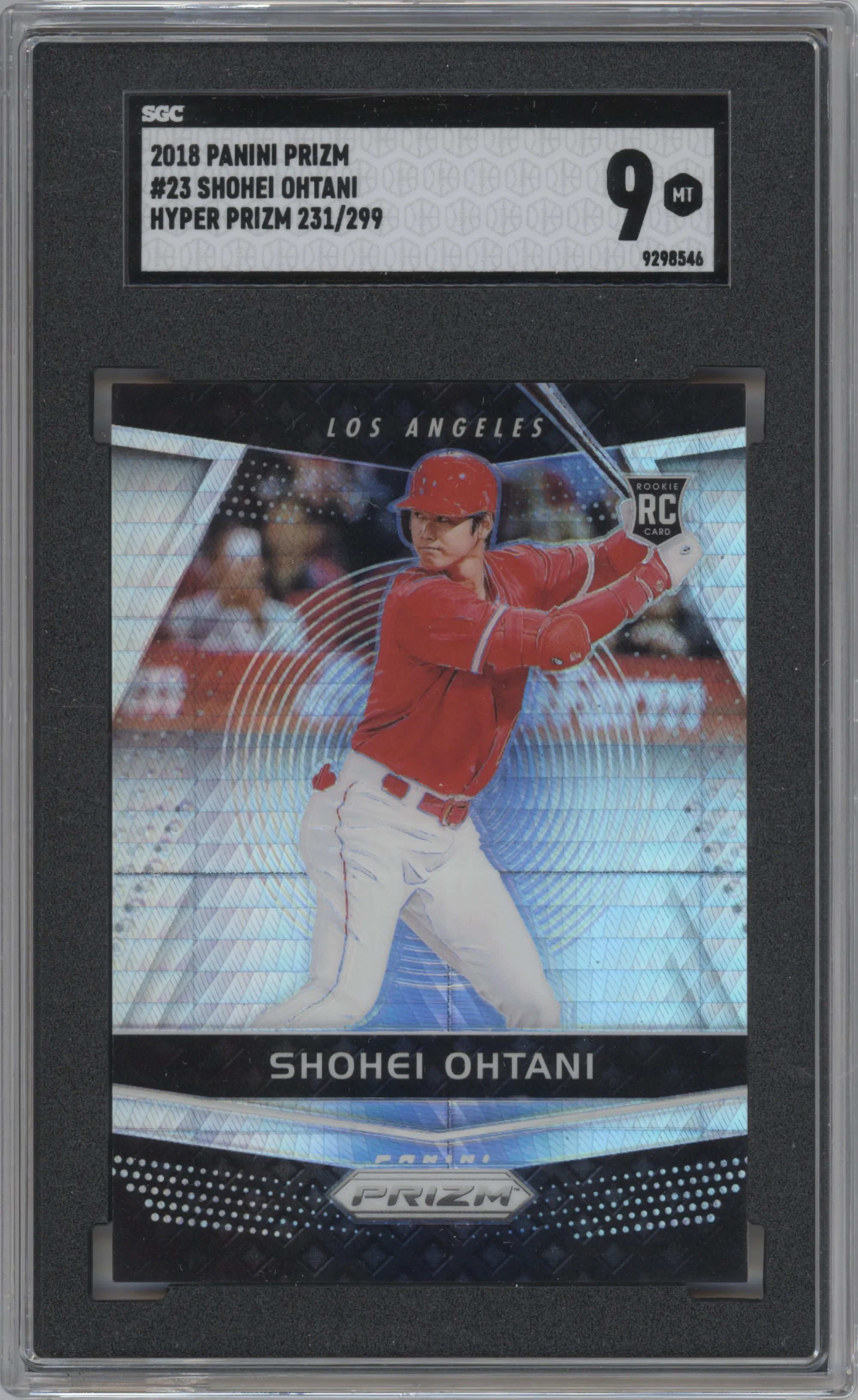 2018 Panini Chronicles Prizm Shohei Ohtani Hyper SGC 9