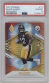 Najee Harris from the 2021 Panini Phoenix set featuring a Fire Burst parallel graded by PSA and given an overall grade of 10.
