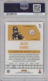 Najee Harris from the 2021 Panini Phoenix set featuring a Fire Burst parallel graded by PSA and given an overall grade of 10.
